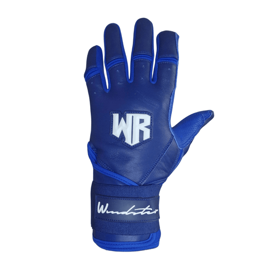 Windster Batting Glove - Long Cuff - Navy Blue - Full Leather - Windster Baseball