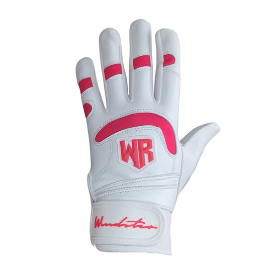 Windster Batting Glove - White & Pink - Windster Baseball