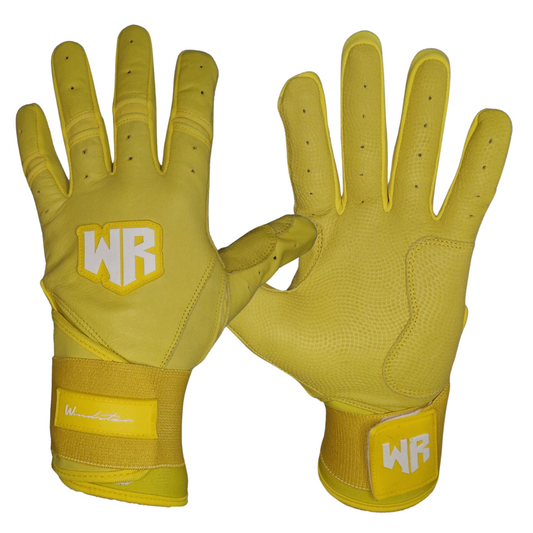 Windster Batting Glove - Long Cuff - Yellow - Full Leather