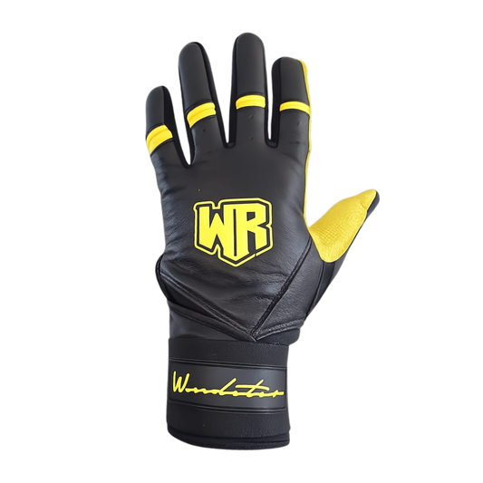 Batting glove long cuff Black and Yellow