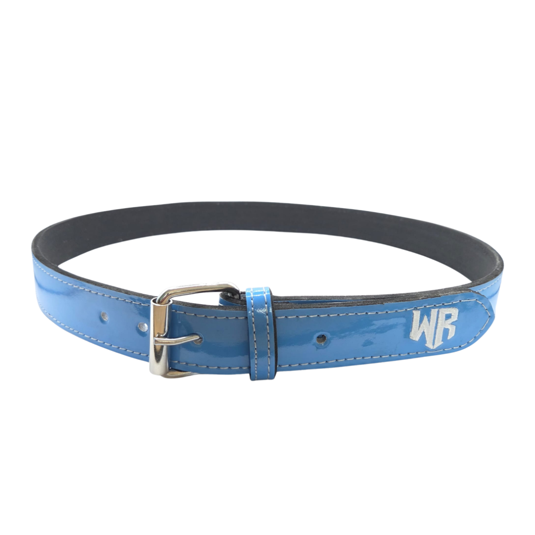 Windster Baseball Shiny Leather Belt - Baby Blue