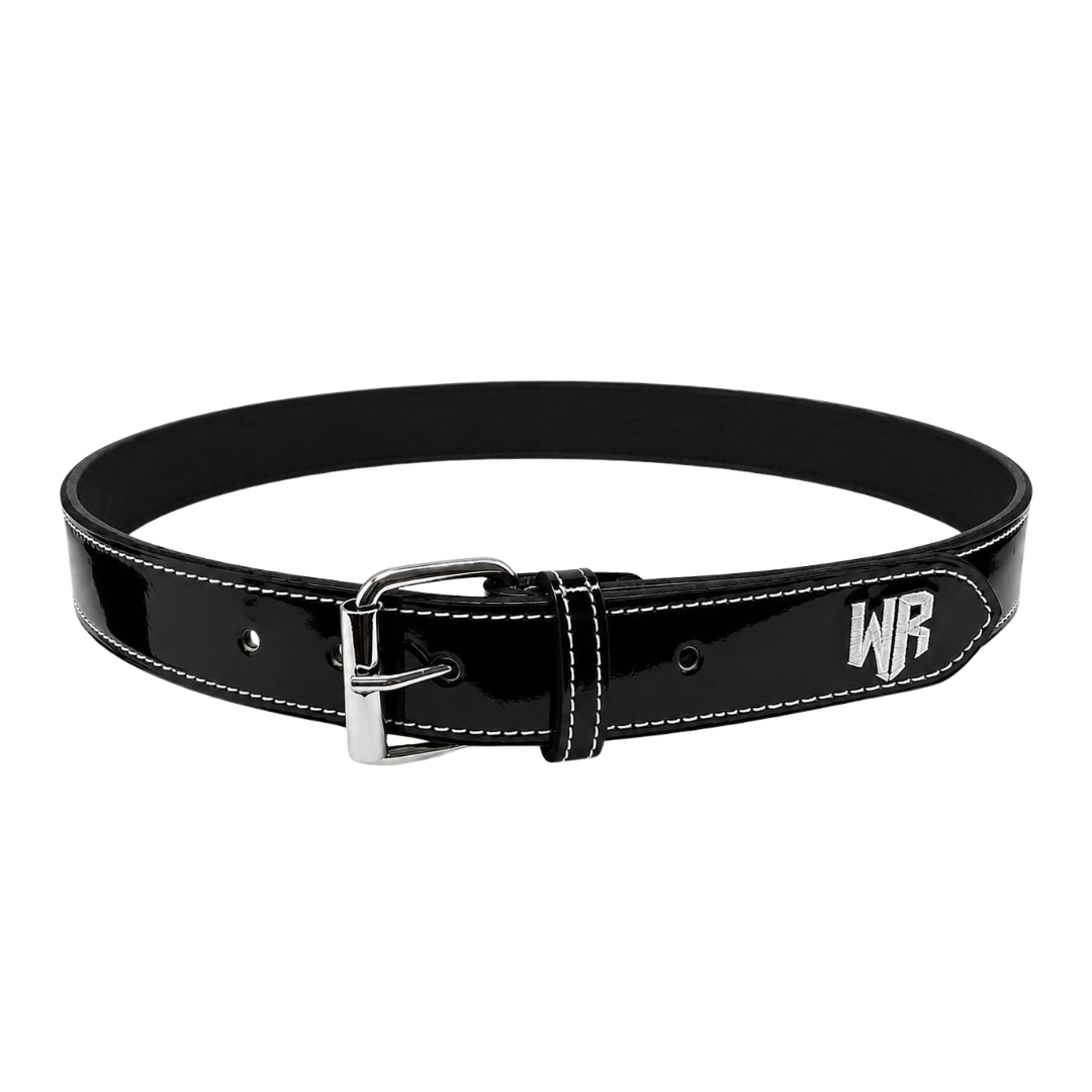 Windster Baseball Shiny Leather Belt - Black