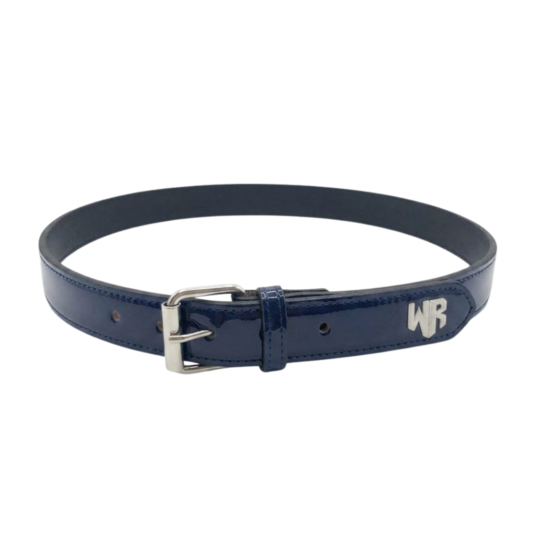 Windster Baseball Shiny Leather Belt - Navy Blue