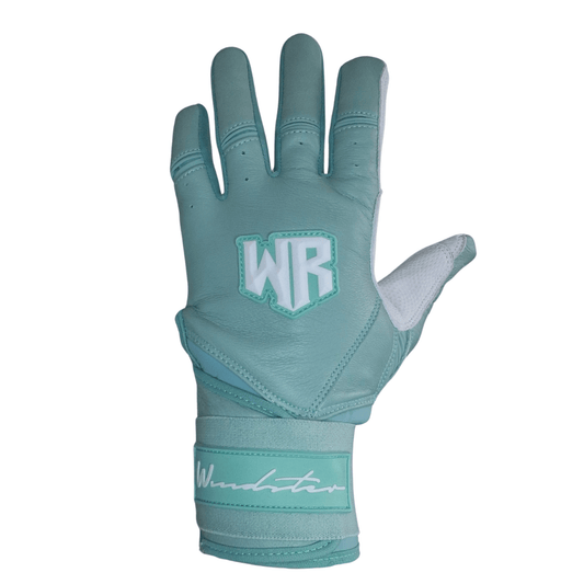 Windster Batting Glove - Long Cuff - Mint - Full Leather - Windster Baseball