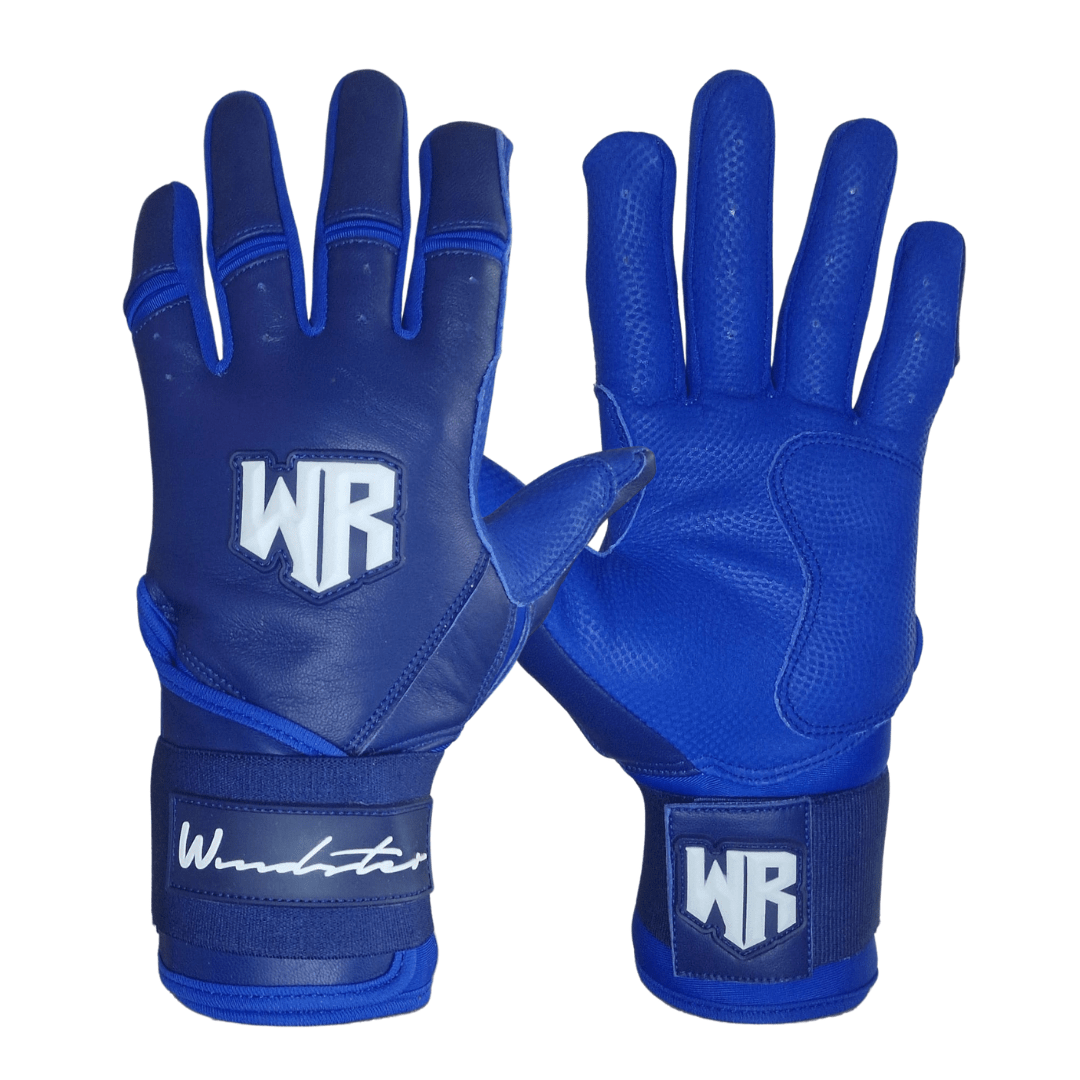 Windster Batting Glove - Long Cuff - Navy Blue - Full Leather - Windster Baseball