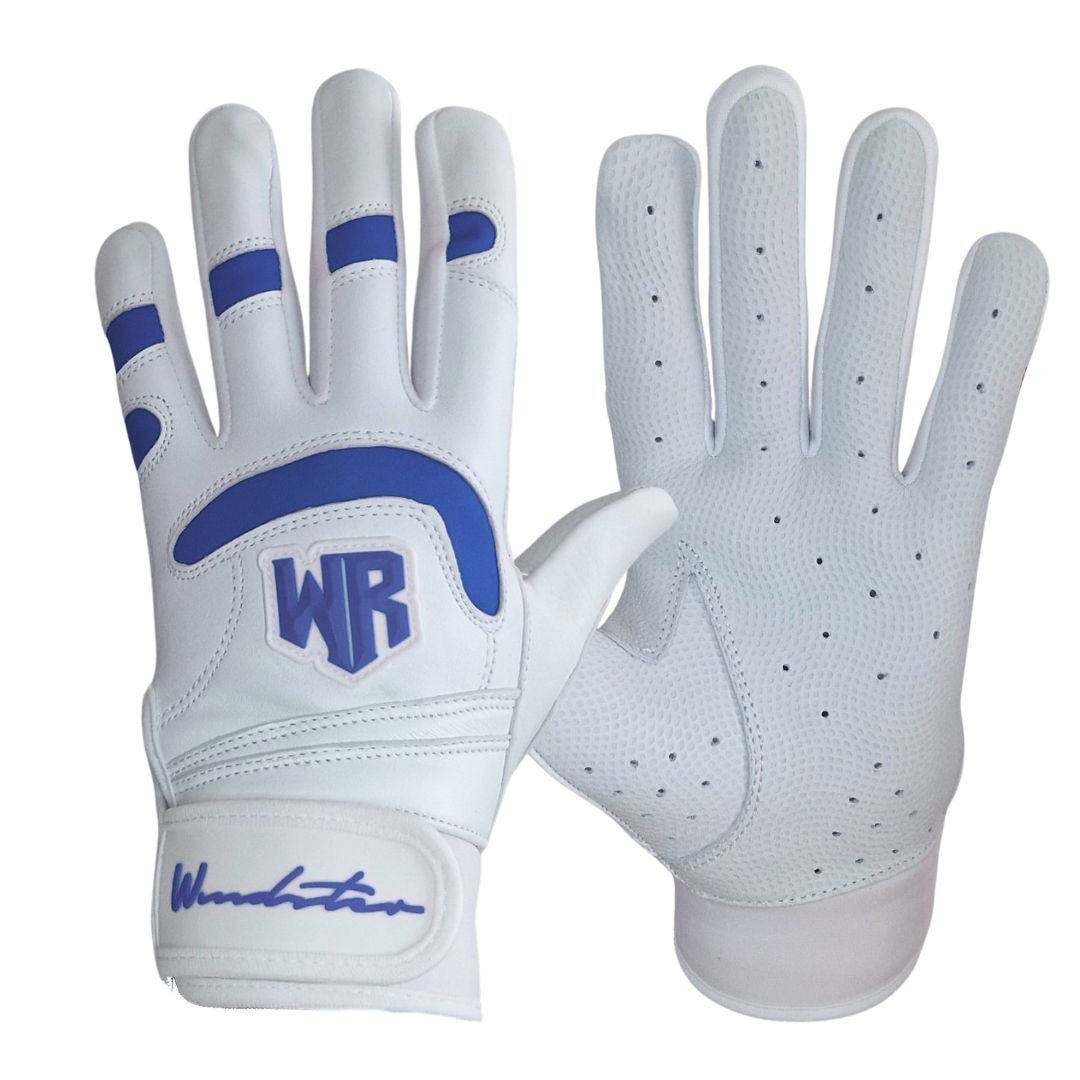 Windster Batting Glove - White & Blue - Windster Baseball
