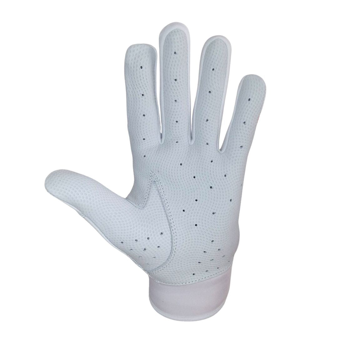 Windster Batting Glove - White & Pink - Windster Baseball