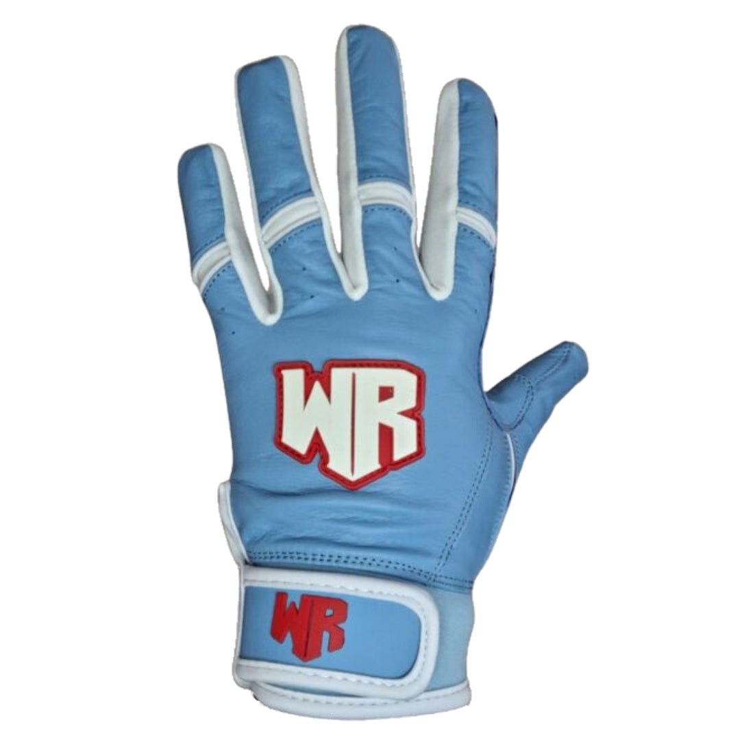 Windster Batting Glove - Light Blue - Full Leather - Windster Baseball