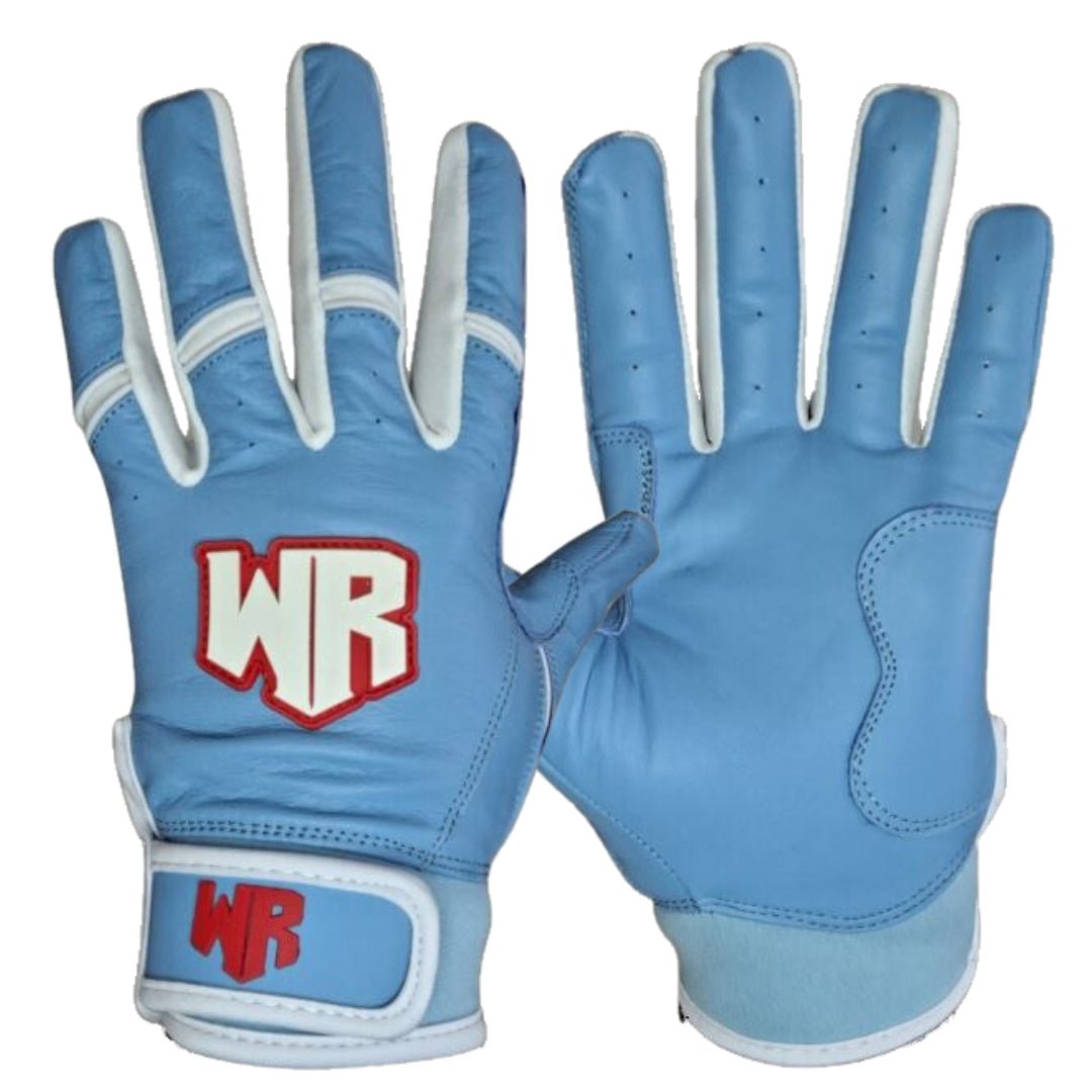 Windster Batting Glove - Light Blue - Full Leather - Windster Baseball