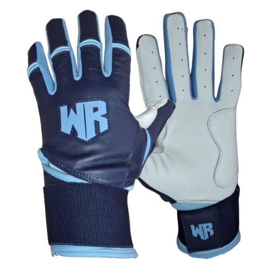 Windster Batting Glove - Long Cuff - Navy Blue - Full Leather - Windster Baseball